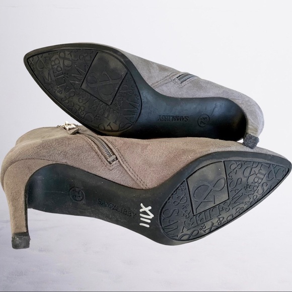 SAM & LIBBY GREY SUEDE ANKLE BOOTS - Picture 5 of 5